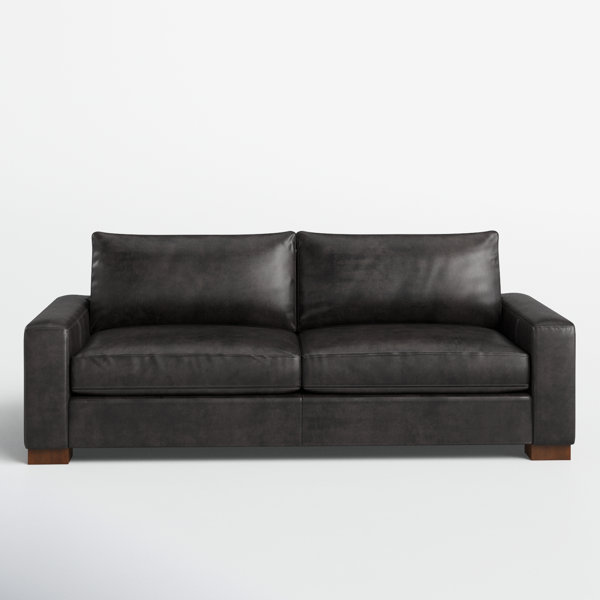 Jonie 91 Genuine Leather Sleeper Sofa